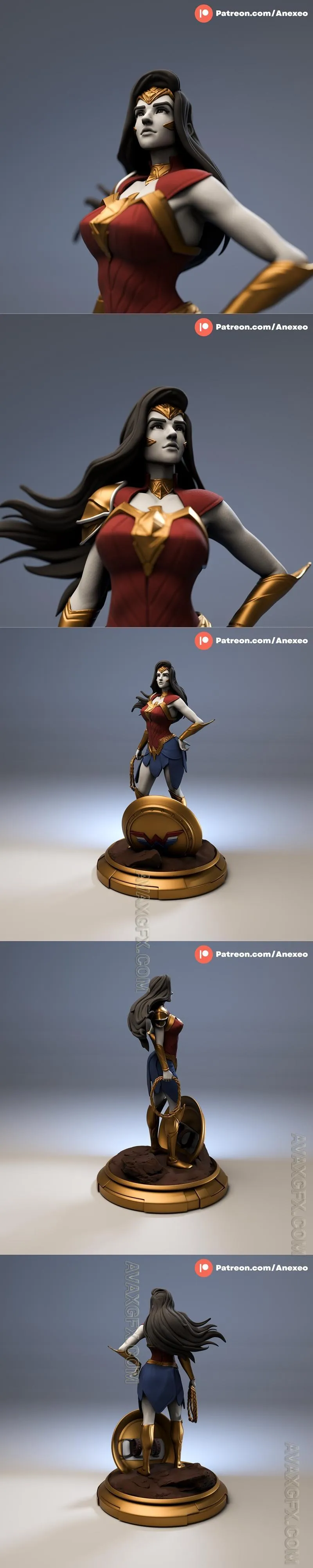 Anexeo's Forge - Wonder Woman - STL 3D Model