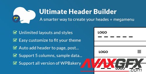 CodeCanyon - Ultimate Header Builder v1.5.6 - Addon WPBakery Page Builder - 21118792