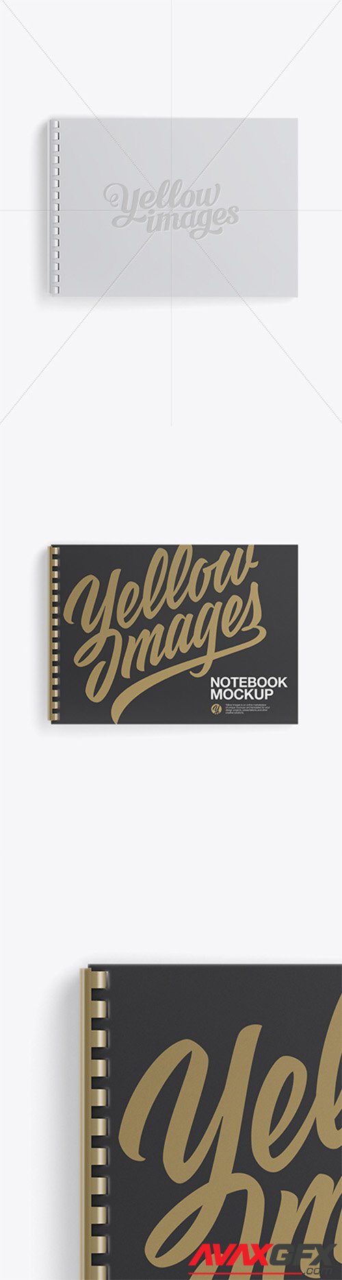Notebook With Ring Binger Mockup - Top View 19097