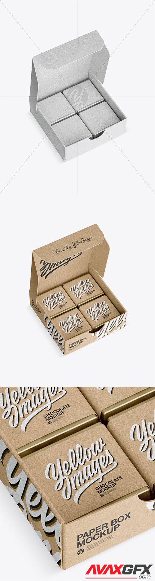 Download Opened Kraft Paper Box With Chocolates Mockup Half Side View High Angle Shot 23916 Avaxgfx All Downloads That You Need In One Place Graphic From Nitroflare Rapidgator