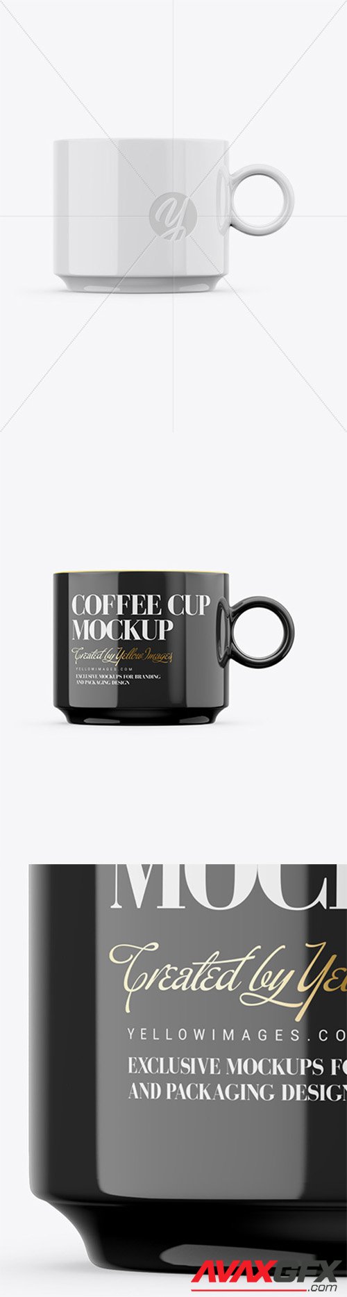 Glossy Paper Coffee Cup Mockup - Front View 31833 TIF ...