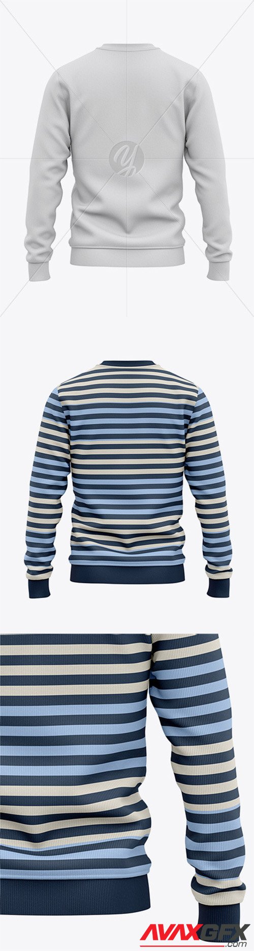 Men's Sweatshirt Mockup - Back View Of Sweater 55660 ...