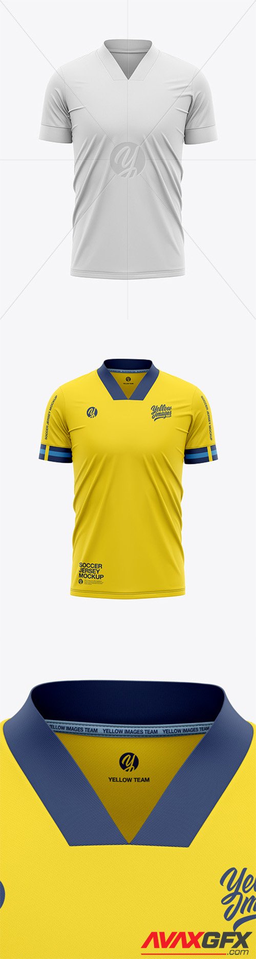 Men’s Soccer Jersey T-Shirt Mockup - Front View - Football Jersey Soccer T-shirt 56320