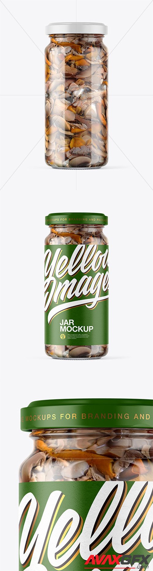 Download Clear Glass Jar with Marinated Mixed Mushrooms Mockup 60397 » AVAXGFX - All Downloads that You ...