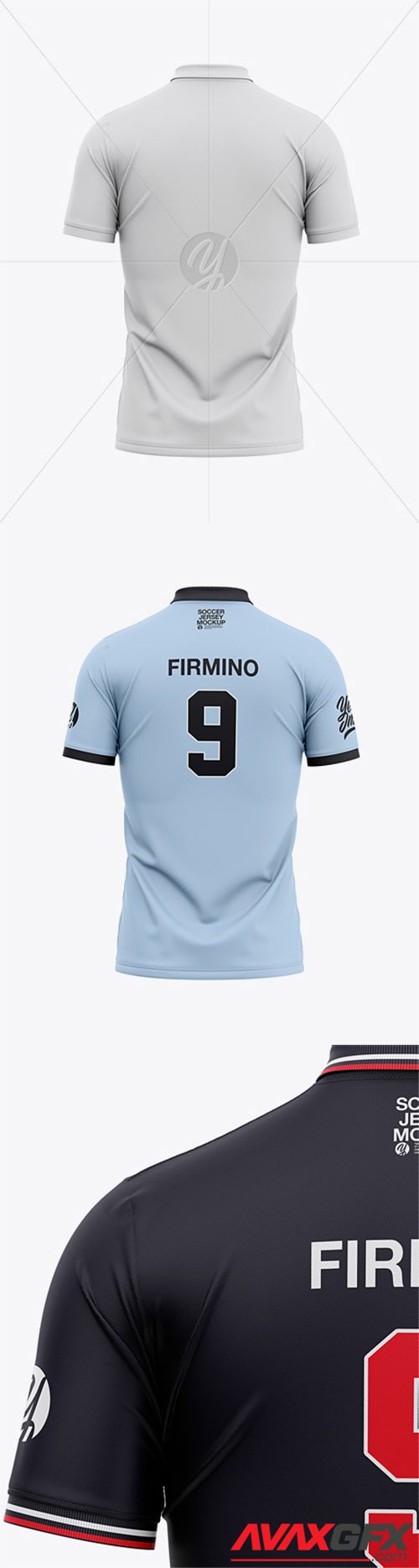 Download Men's Soccer Jersey Mockup - Back View Of Polo Shirt 43790 ...