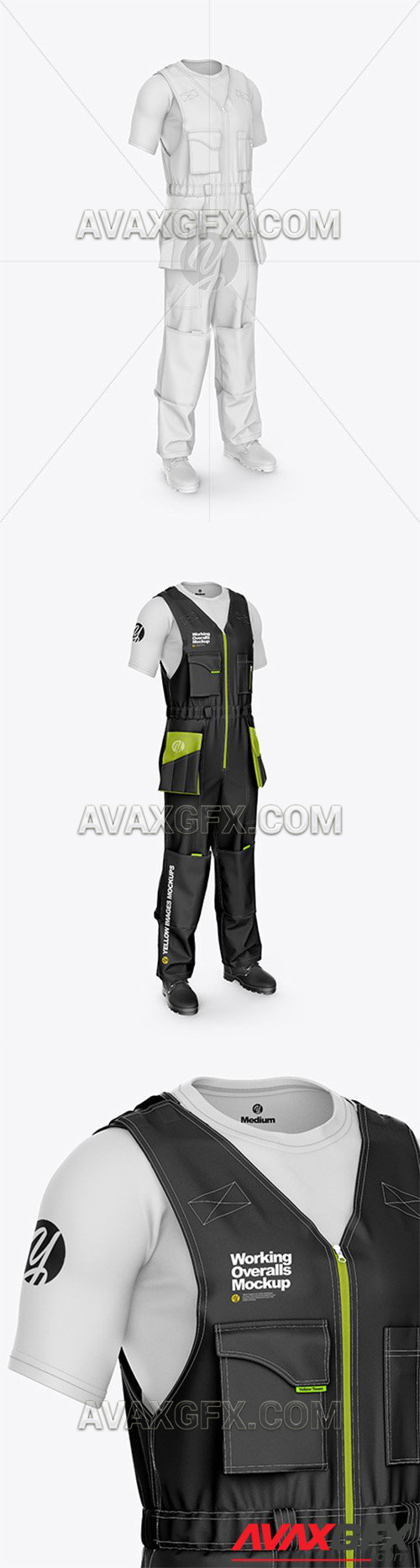 Working Summer Overalls Mockup – Front View 65539 » AVAXGFX - All