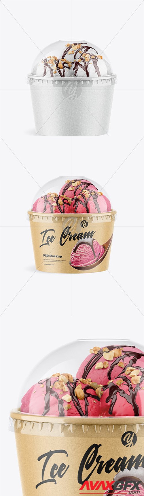Download Kraft Ice Cream Cup With Plastic Cap Mockup Front View 60414 Avaxgfx All Downloads That You Need In One Place Graphic From Nitroflare Rapidgator Yellowimages Mockups