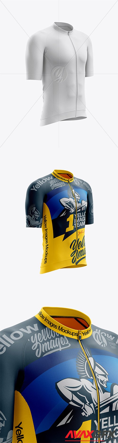 Men's Cycling Speed Jersey mockup (Right Half Side View ...