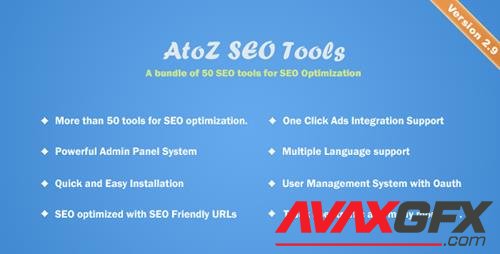 CodeCanyon - AtoZ SEO Tools v2.9 - Search Engine Optimization Tools - 12170678 - NULLED