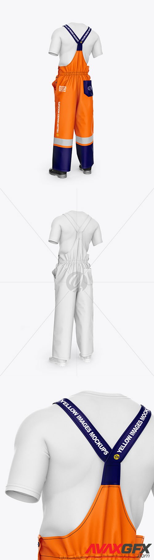 Working Overalls Mockup – Front Half Side View 58267 » AVAXGFX - All