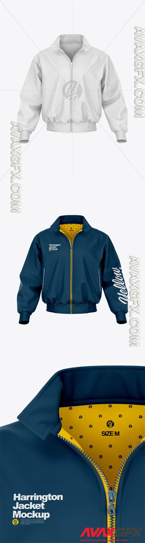 Download Women's Harrington Hooded Jacket Mockup 46646 » AVAXGFX ...