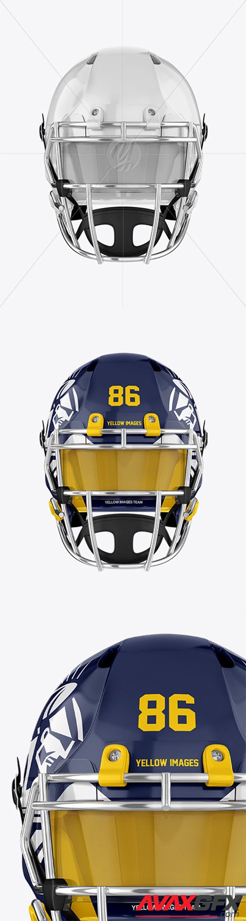 Download American Football Helmet Mockup - Front View 59488 ...
