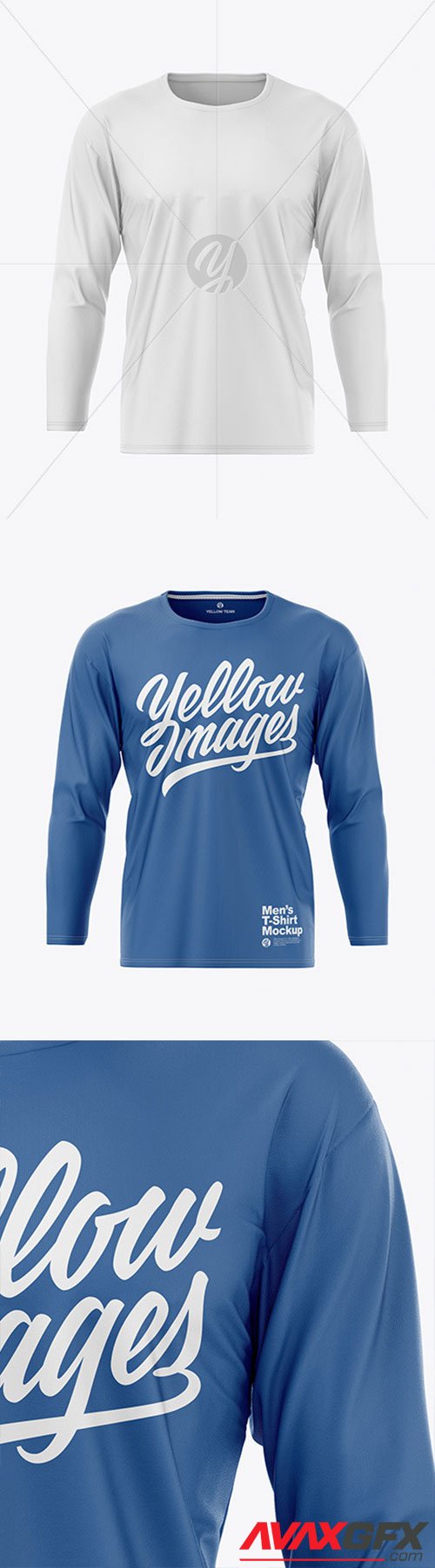 Download Melange Men's Long Sleeve T-Shirt Mockup 55459 » AVAXGFX ...