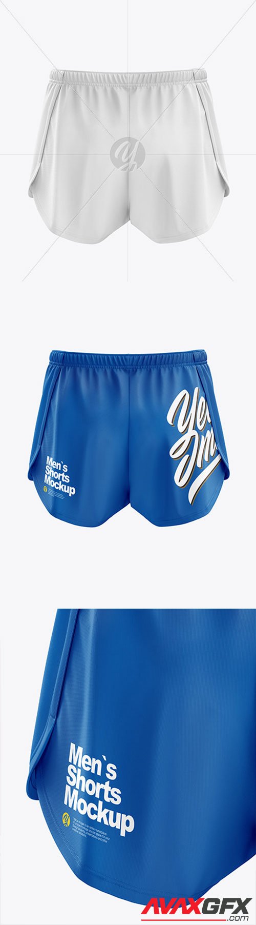 Men’s Split Shorts mockup (Back View) 57118