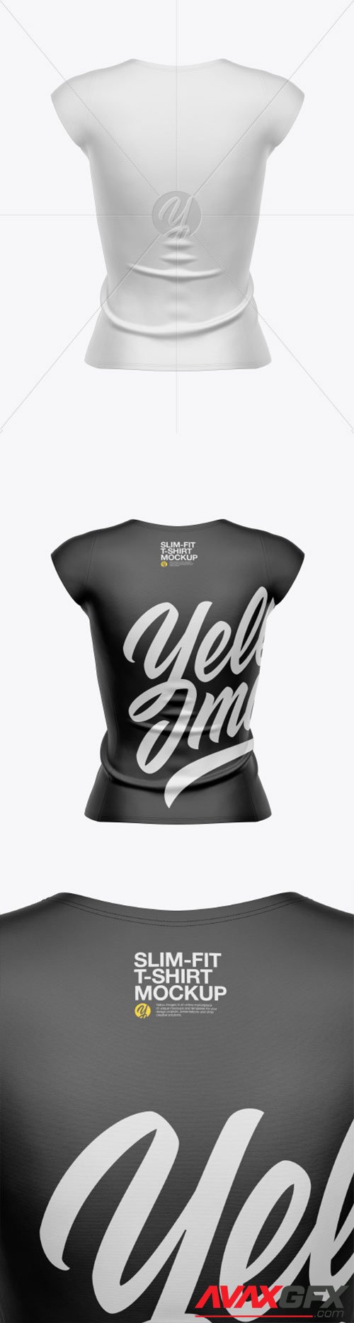 Download Women's Slim-Fit T-Shirt Mockup - Back View 30929 ...