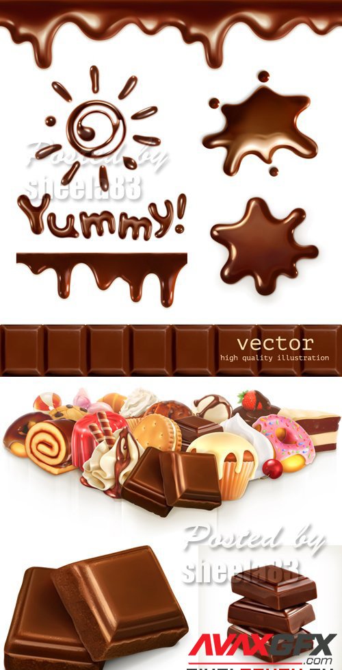 Chocolate Desserts Vector