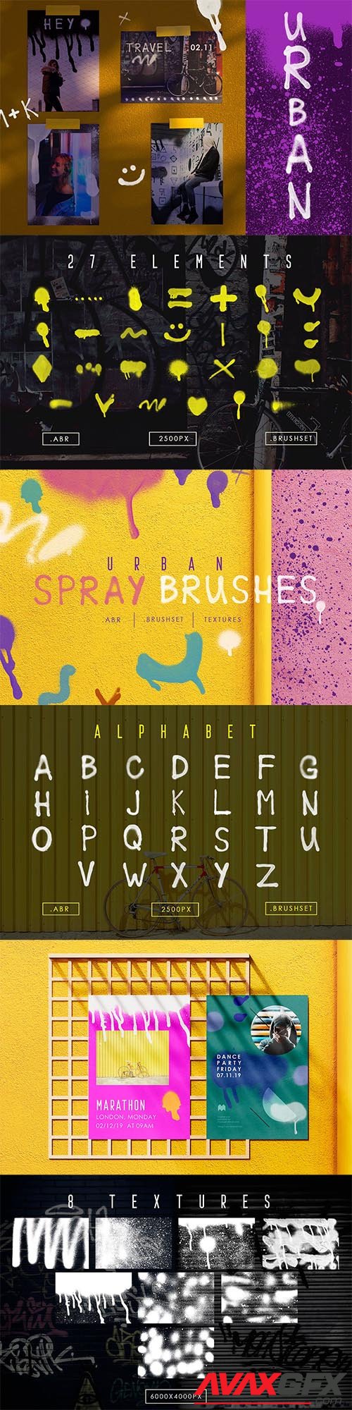 Procreate&Ph Urban Spray Brushes