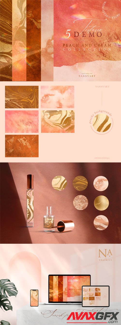 5 Peach & Cream Textures