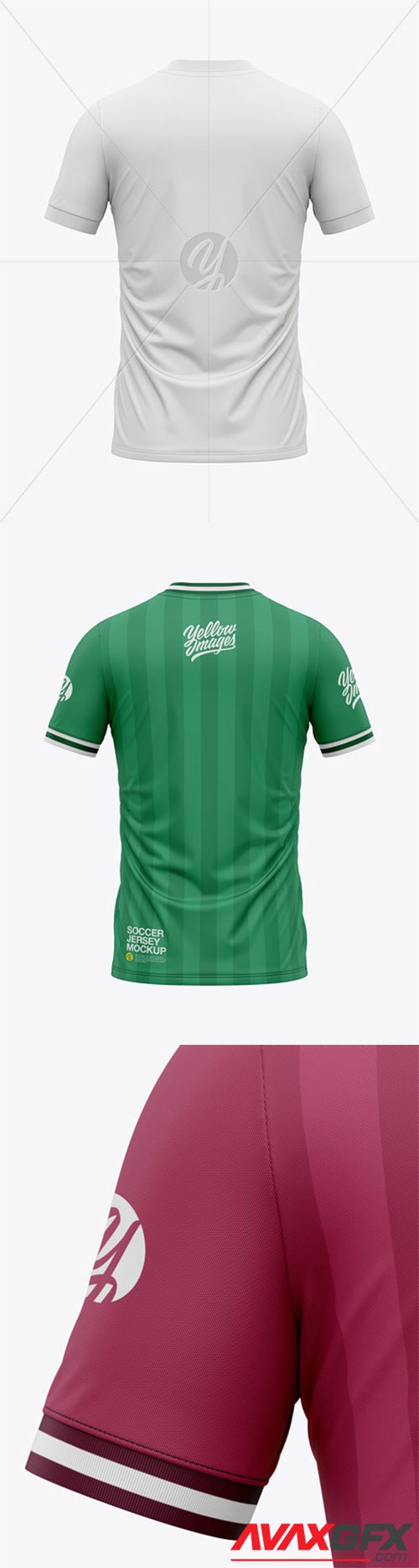 Download Men's V-Neck Soccer Jersey T-Shirt Mockup - Back View ...