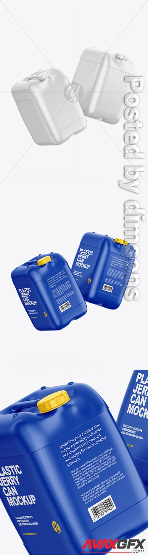 Two Plastic Jerry Cans Mockup 63206