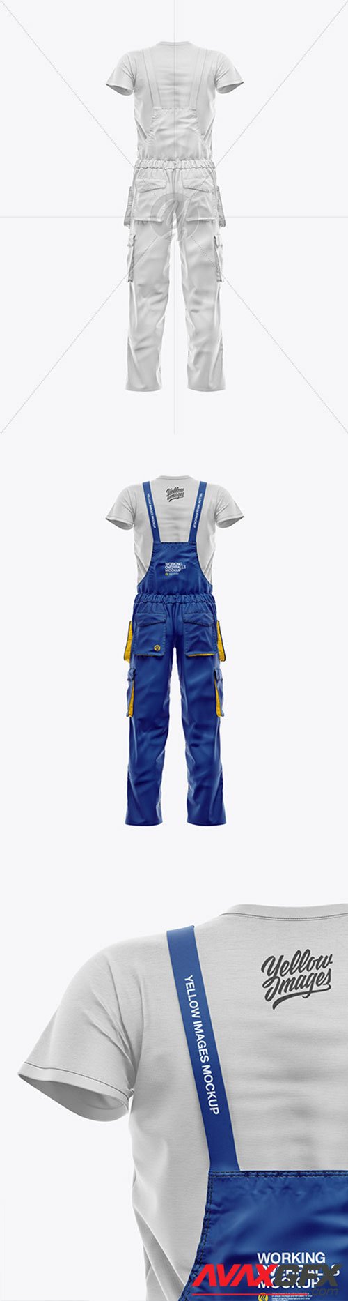 Download Working Overalls Mockup - Front Half Side View 58267 » AVAXGFX - All Downloads that You Need in ...