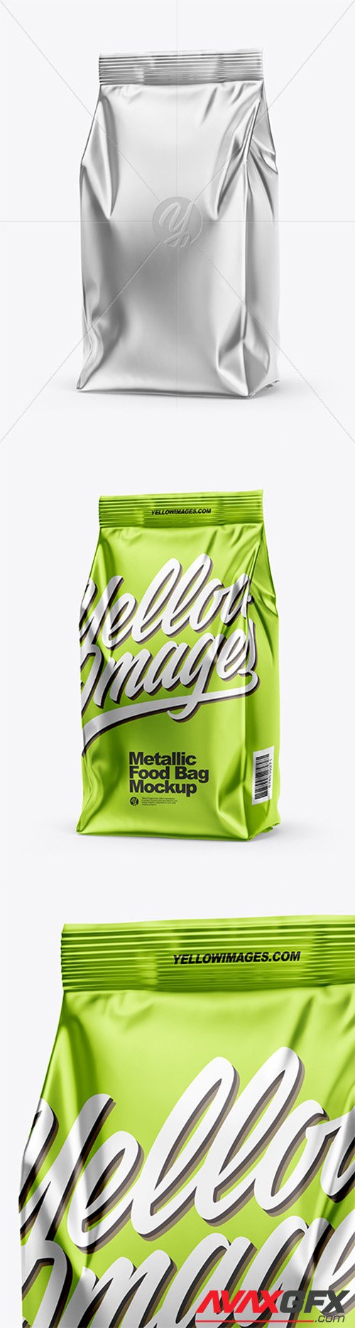 Download 45 Metallic Food Bag Front View Branding Mockups Yellowimages Mockups
