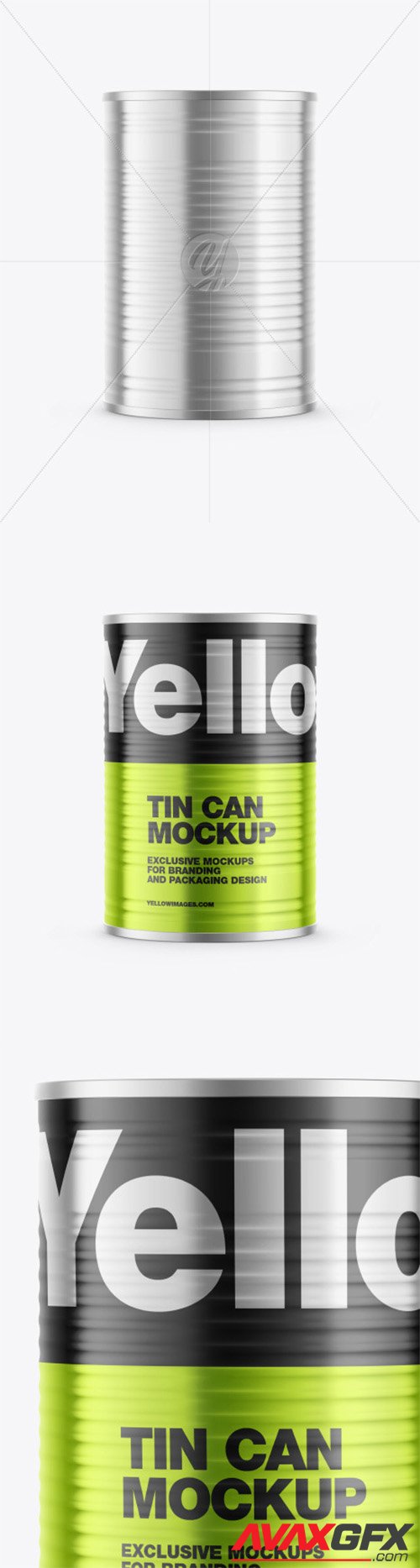 Download 50 Three Glossy Metallic Cans Mockup Branding Mockups PSD Mockup Templates