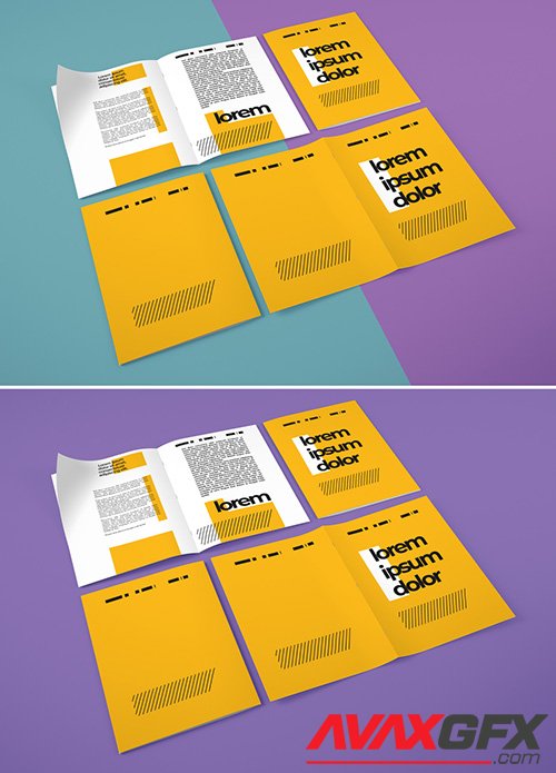 Open and Closed Brochures Mockup 331522015
