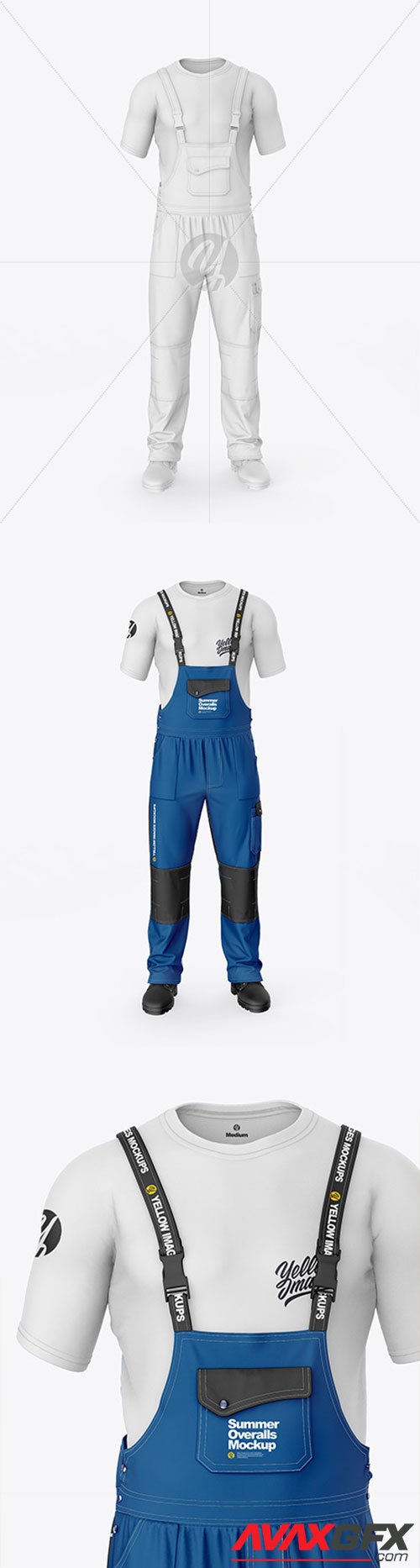 Working Summer Overalls Mockup – Front View 65539 » AVAXGFX - All