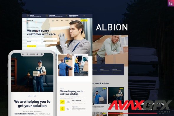 ThemeForest - Albion v1.0 - Moving Company Elementor Template Kit - 28962651