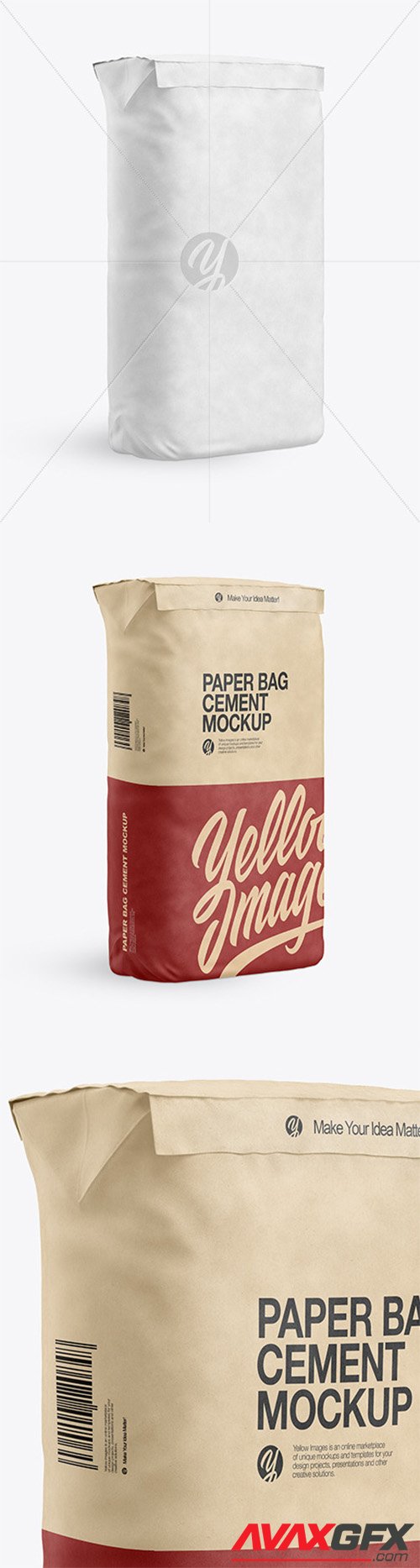 Kraft Paper Cement Bag Mockup 57266