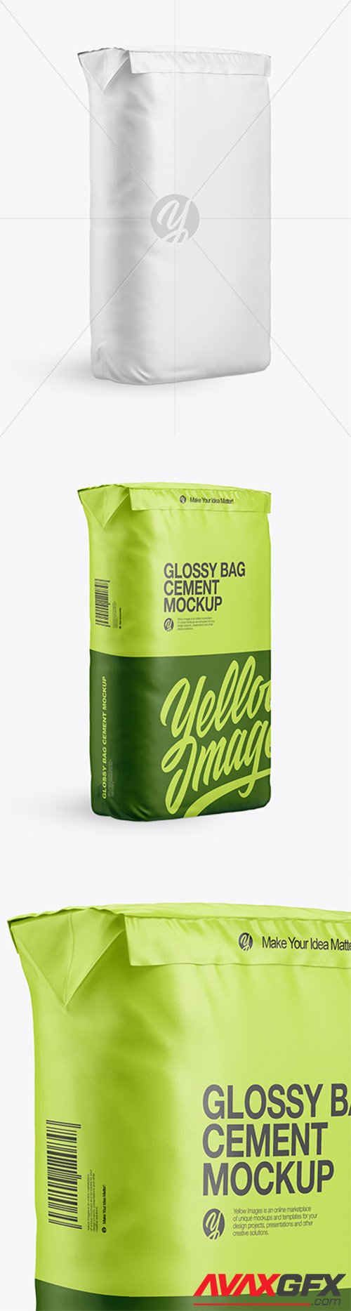 Glossy Paper Cement Bag Mockup 57157
