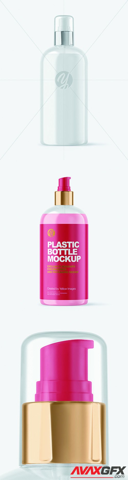 Clear Liquid Soap Bottle with Pump Mockup 66360 » AVAXGFX - All
