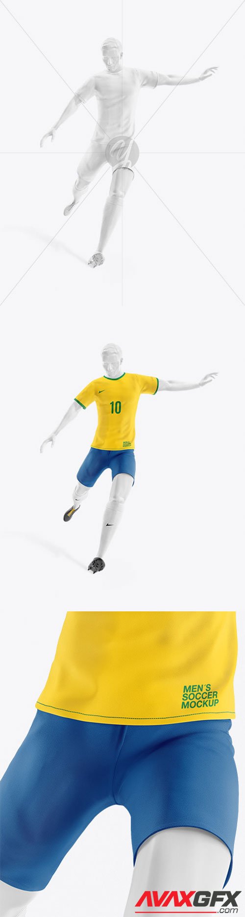 Soccer Team Kit Mockup with Mannequin - Front View 62414 ...