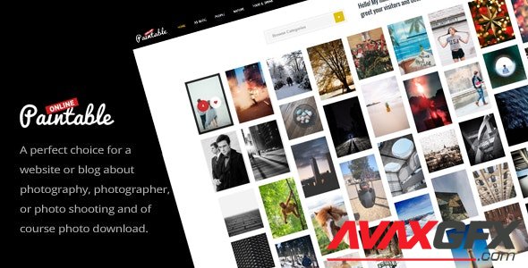 ThemeForest - Paintable v2.4 - Photography and Blog / Photos Download WordPress Theme - 20210644