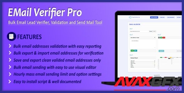 CodeCanyon - Email Verifier Pro v2.3 - Bulk Email Addresses Validation, Mail Sender & Email Lead Management Tool - 24407503 - NULLED