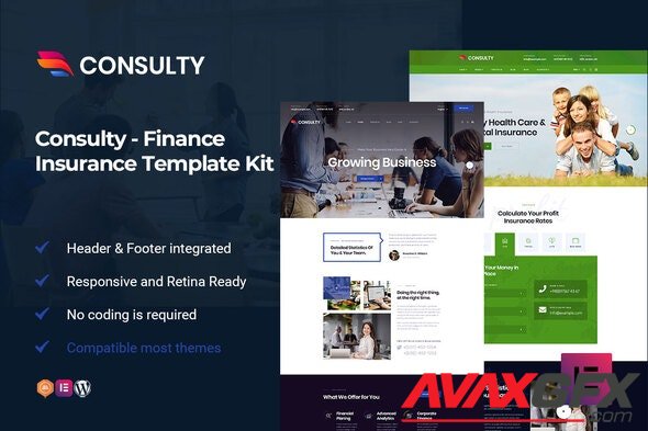 ThemeForest - Consulty v1.0.1 - Finance Consulting Elementor Template Kit - 29763596