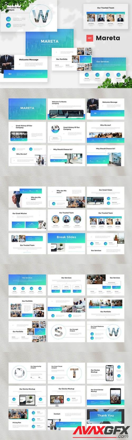 Business Modern Powerpoint, Keynote and Google Slides Template