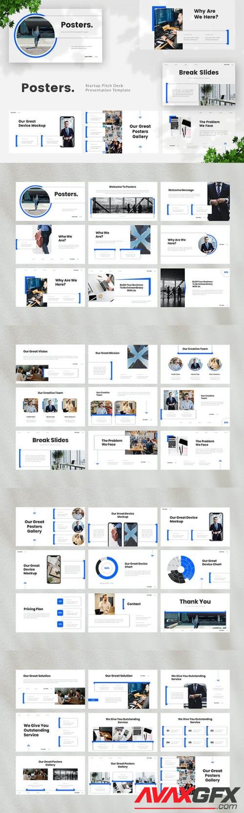 Startup Pitch Deck Powerpoint, Keynote and Google Slides Template