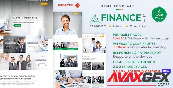 ThemeForest - Finance Corp v1.1.1 - A Financial Services & Business Consulting Template - 20618558