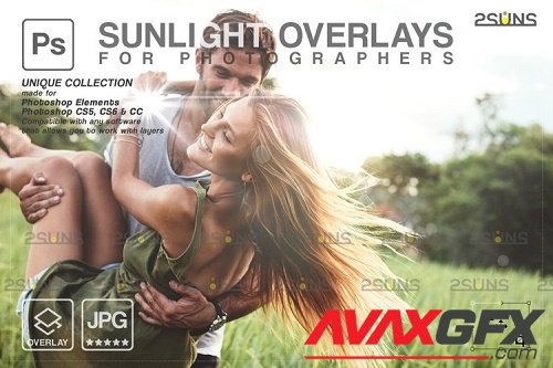 Sunlight Photo Overlays, Sunlight Overlays, Sun Flares V1 - 1254134