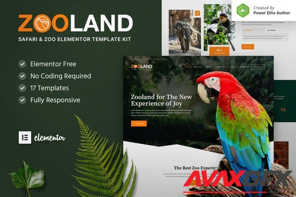 ThemeForest - Zooland v1.0.0 - Safari & Zoo Elementor Template Kit - 31103223
