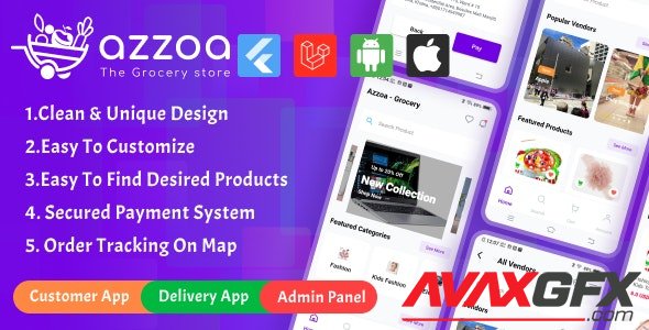 CodeCanyon - Azzoa v4.0.3 - Grocery, MultiShop, eCommerce Flutter Mobile App with Admin Panel - 29704281 - NULLED