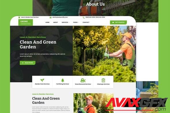 ThemeForest - Gnome v1.0.0 - Lawn & Garden Care Services Elementor Template Kit - 31162918