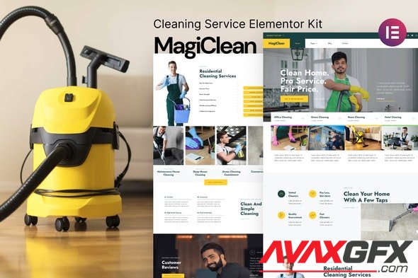 ThemeForest - Magiclean v1.0.0 - Cleaning Service Elementor Template Kit - 31398327