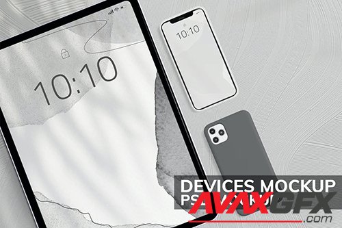 Tablet and phone screen mockups digital device