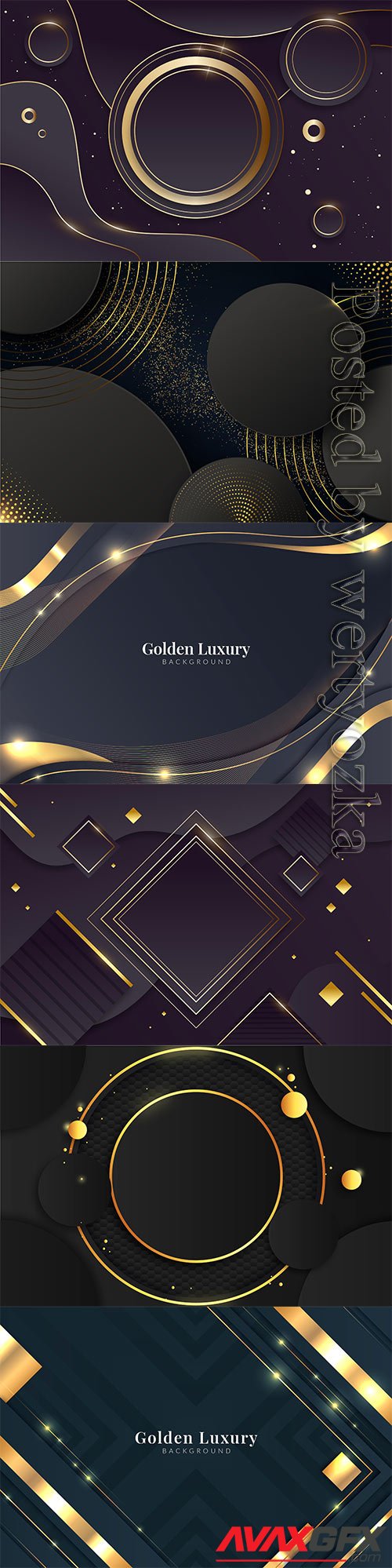 Gold and black geometric vector background