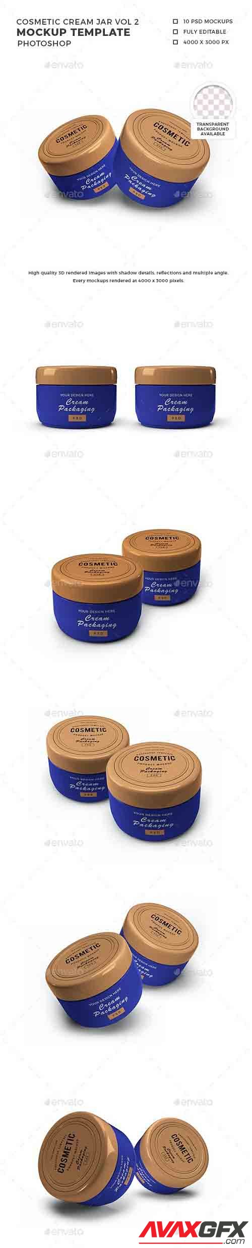 Cosmetic Cream Jar Mockup Template Vol 2 - 32498399