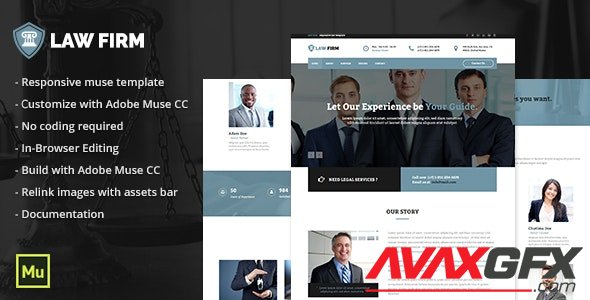 ThemeForest - Law Firm v1.0 - Adobe Muse Template (Update: 7 August 19) - 17618156