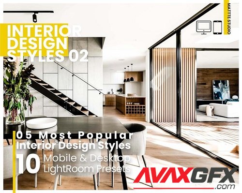 10 Interior Design Styles 02 Mobile & Desktop Lightroom Presets